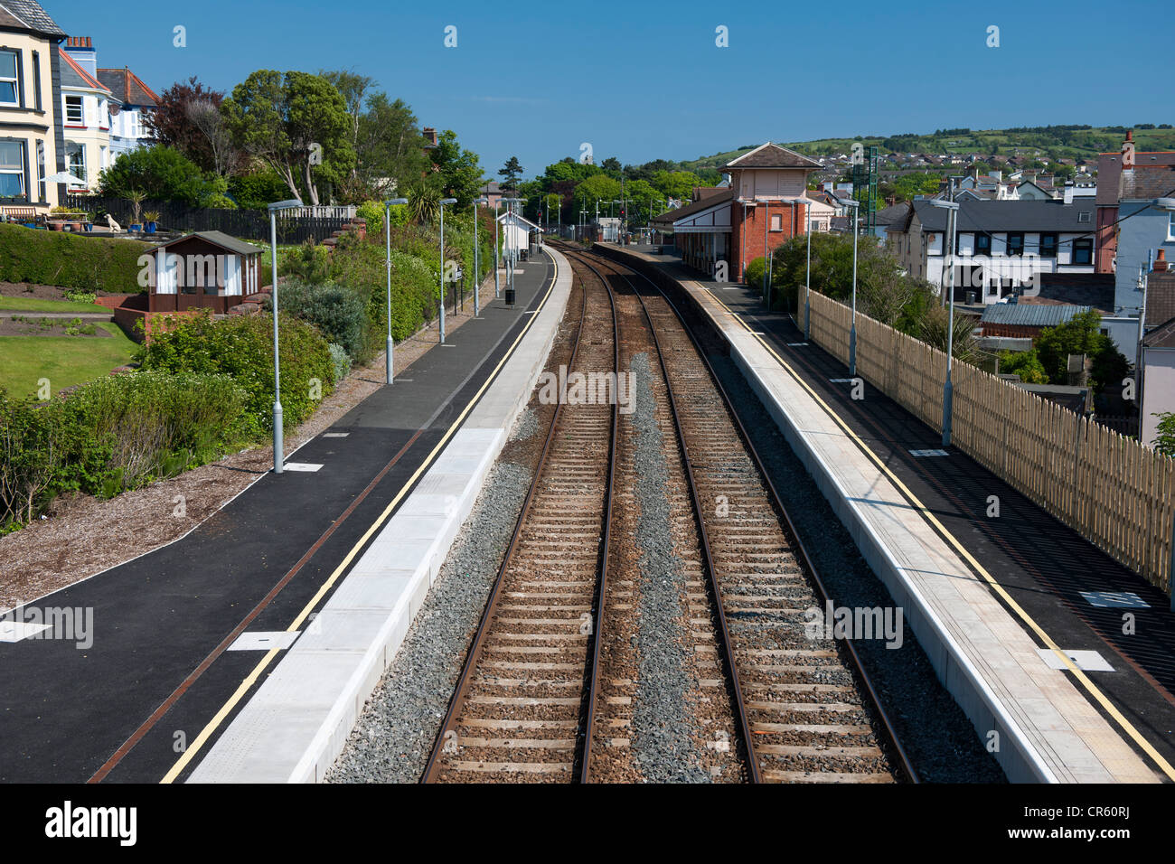 Whitehead stazione ferroviaria, County Antrim Irlanda del Nord Foto Stock
