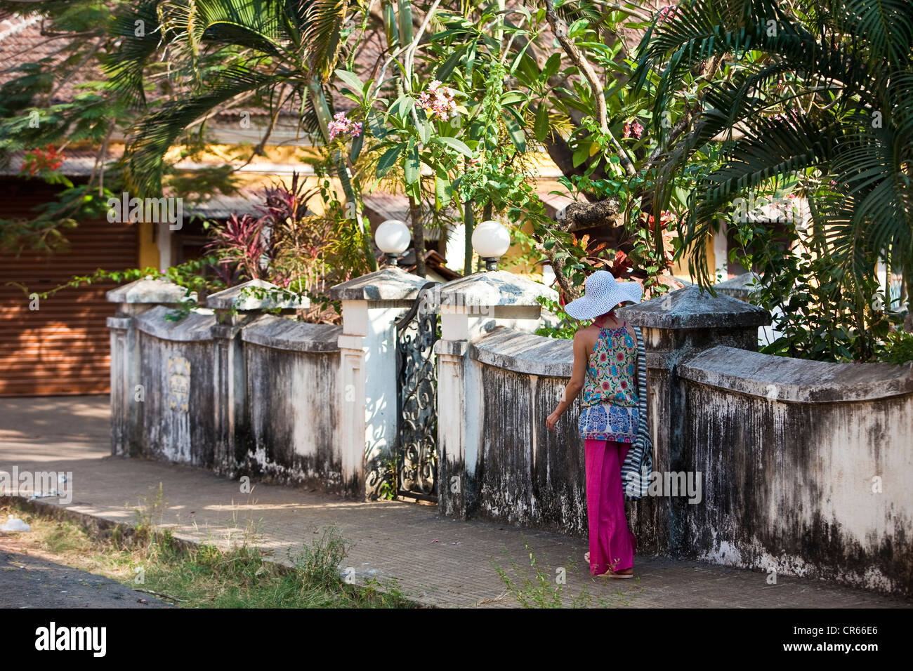 India, stato di Goa, Panaji (o Panjim), la capitale stato, l'ex potenza coloniale quartiere portoghese Foto Stock