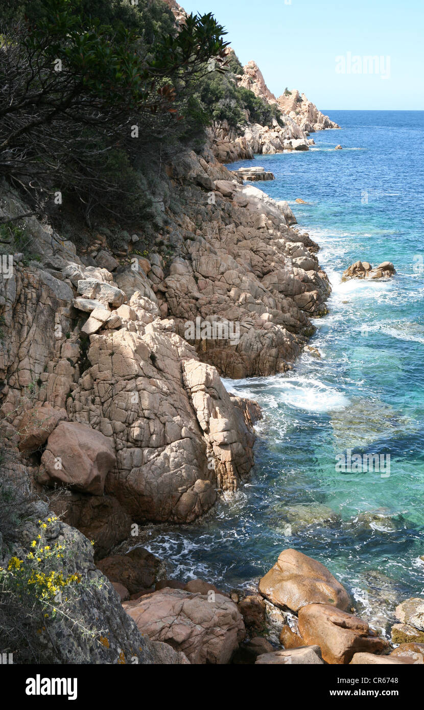 La Capu Rossu Golfe de Porto Corsica Francia Foto Stock