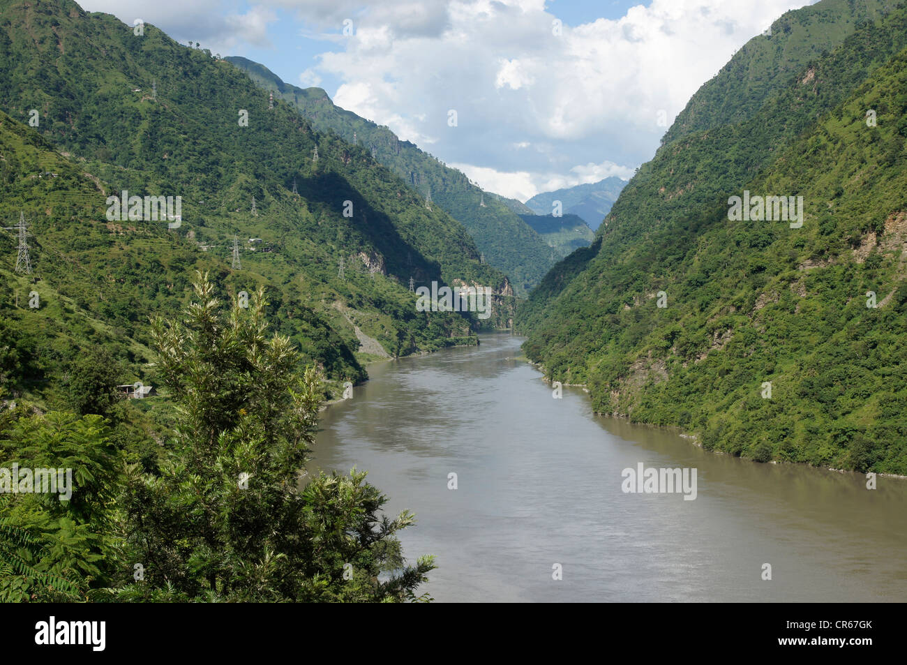 Lago di storage, vicino mandi, Himachal Pradesh, India Foto Stock