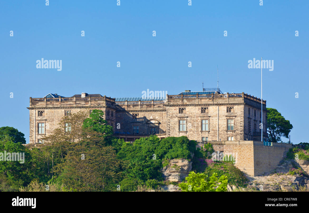 Nottingham Castle Museum su Castle Rock nottinghamshire East Midlands England Regno unito Gb eu europe Foto Stock