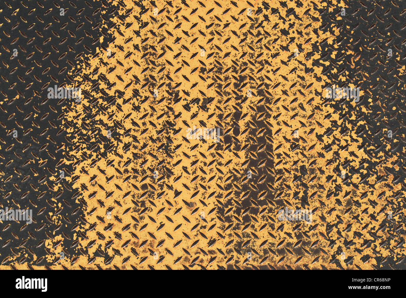 Piastra in metallo con scanalature longitudinali, a due colori dello sfondo Foto Stock