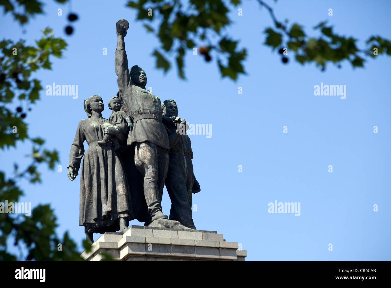 Esercito Russo un monumento in Sofia Bulgaria Foto Stock