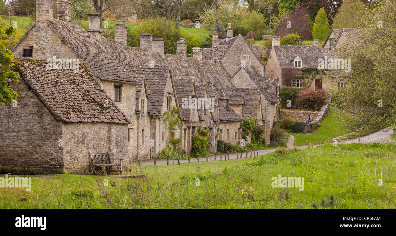 Arlington Row, Bibury, Gloucester Foto Stock