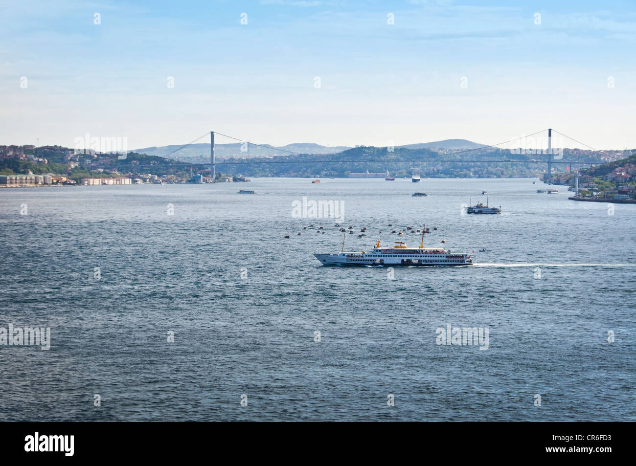 Vista sul Bosforo dal Palazzo Topkapi - Istanbul Foto Stock