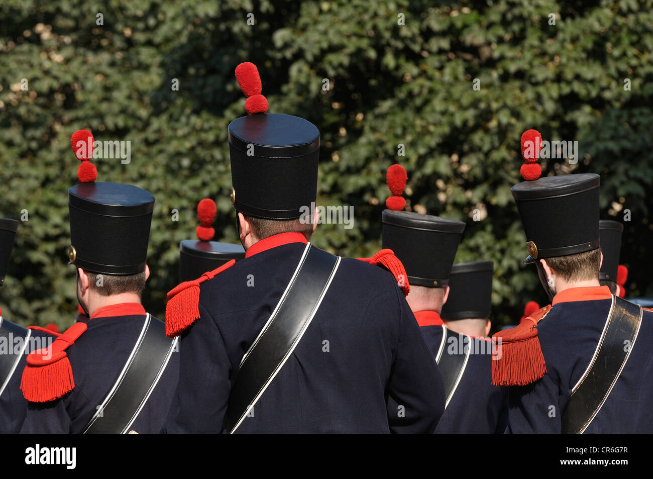 Basilea Mercoledì, società svizzera, Schuetzen- und Trachtenzug, Costume e fucilieri's Parade, per l'apertura di Oktoberfest Foto Stock