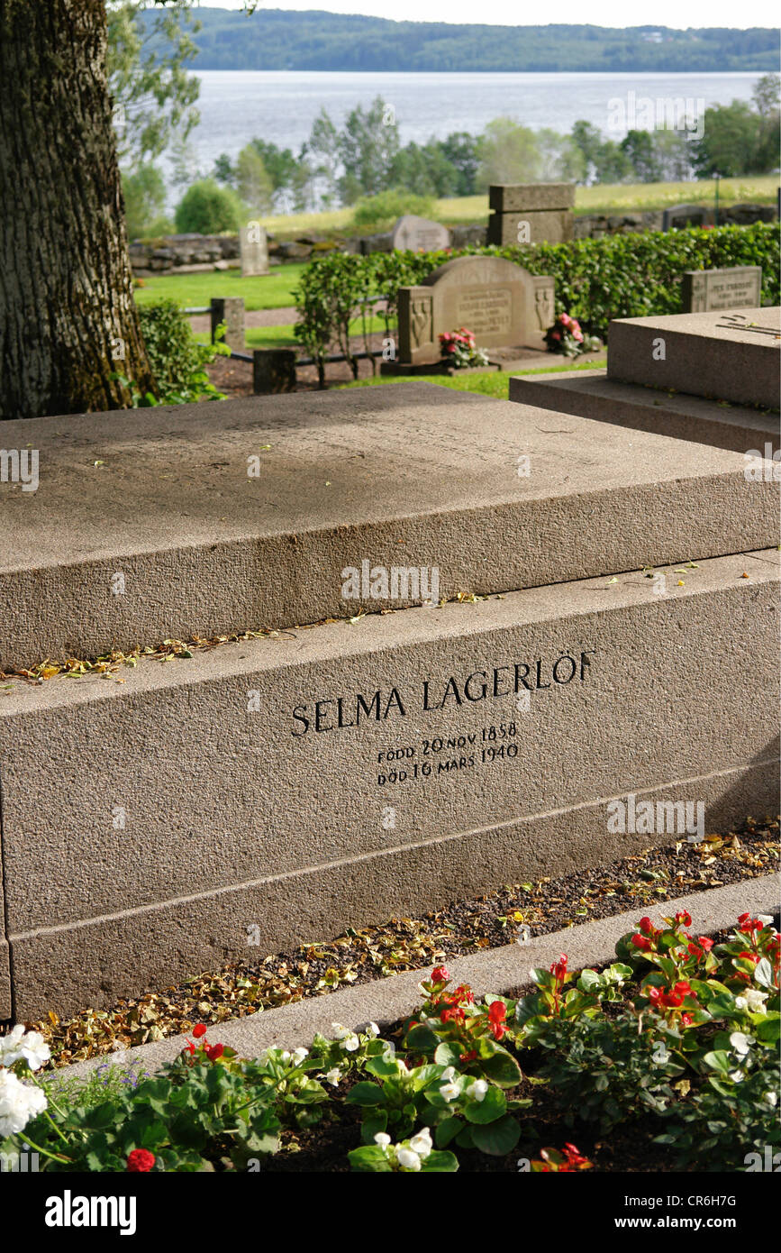 Lagerlöf, Selma, 20.11.1858 - 16.3.1940, autore/scrittore svedese, sua tomba a Östra Ämtervik, premio nobel, letteratura, 1909, Amtervik, Aemtervik, Scandinavia, Foto Stock