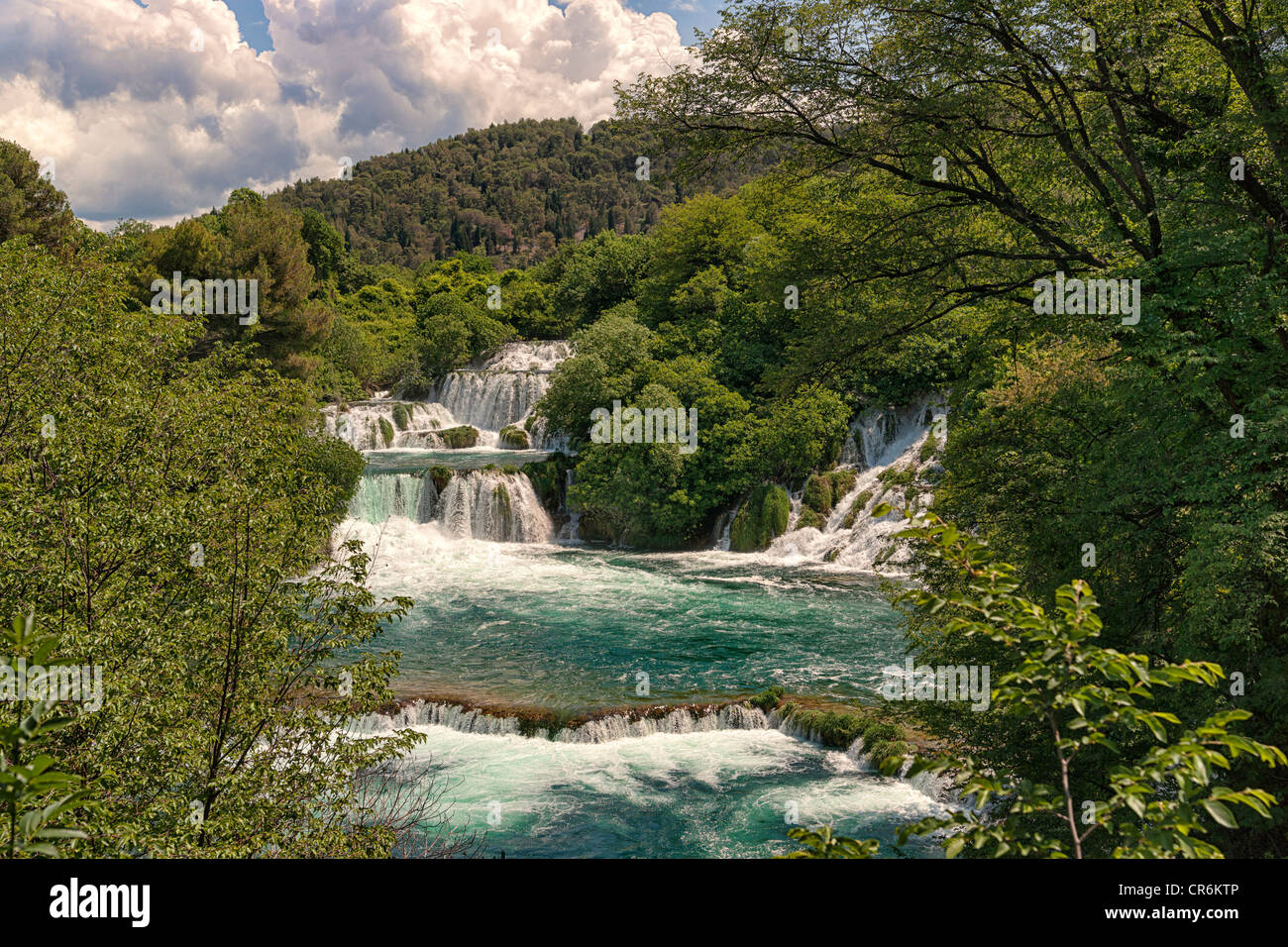 Cascate del parco nazionale di Krka, Croazia Foto Stock