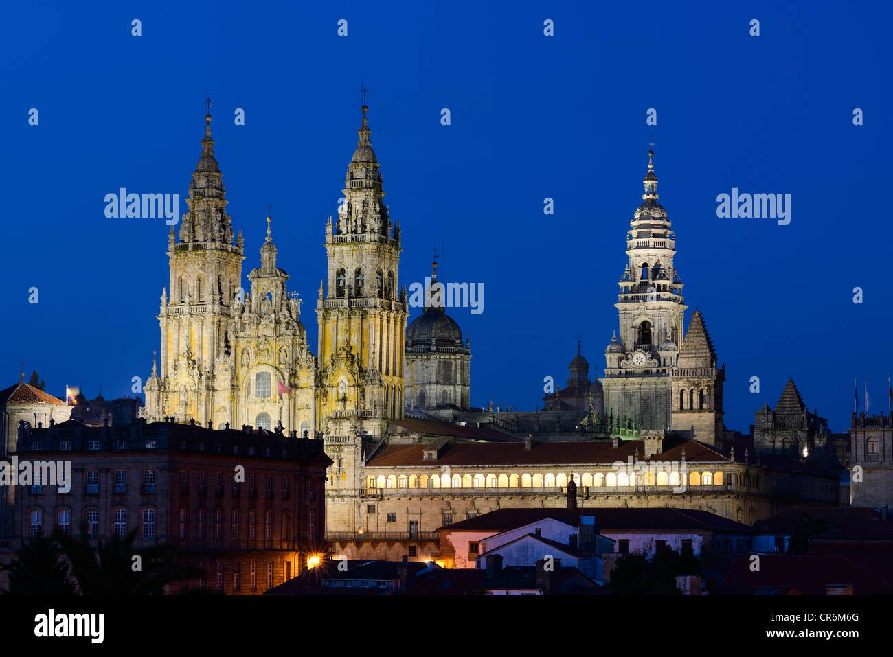 Cattedrale di Santiago di Compostela, Spagna, Europa Foto Stock