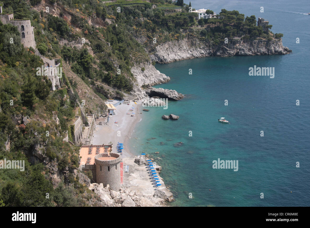 Costiera Amalfitana vicino a Conca dei Marini, Italia Foto Stock