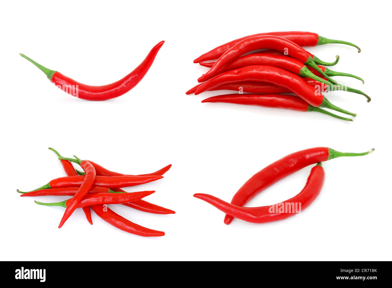 Red Hot Chili Peppers isolati su sfondo bianco Foto Stock