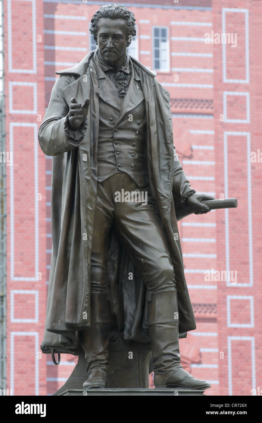 Thaer, Albrecht Daniel, 14.5.1752 - 26.10.1828, medico medico medico tedesco e agricolo, a tutta lunghezza, statua, Piazza Schinkel, Berlino, Foto Stock