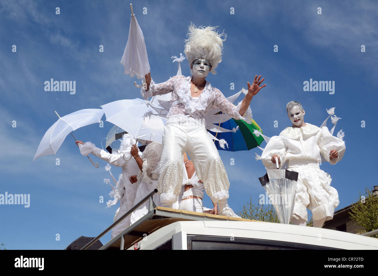 Teatro di strada o teatro al carnevale di primavera di Aix-en-Provence Provence Francia Foto Stock