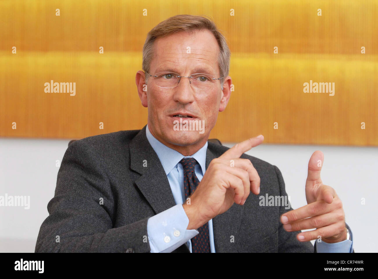 Diekmann, Michael, * 23.12.1954, uomo d'affari tedesco, Chief Executive Officer di Allianz, a metà durata, durante l'intervista, Monaco, 20.12.2006, Foto Stock