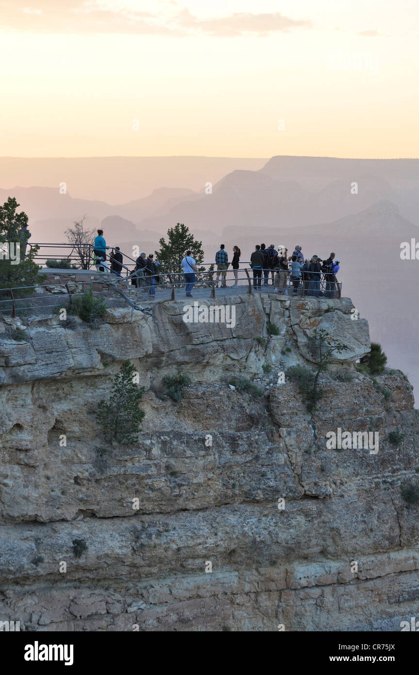 Tramonto al Grand Canyon, Arizona, Stati Uniti d'America Foto Stock