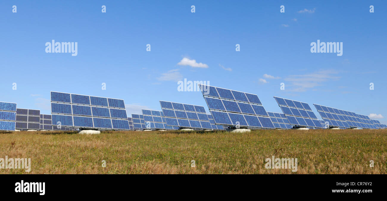 Impianto fotovoltaico, parco solare Foto Stock