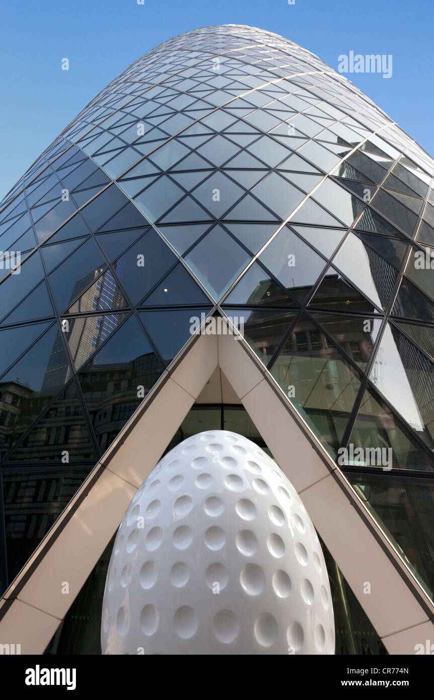 L'uovo e il Gherkin, City of London Foto Stock