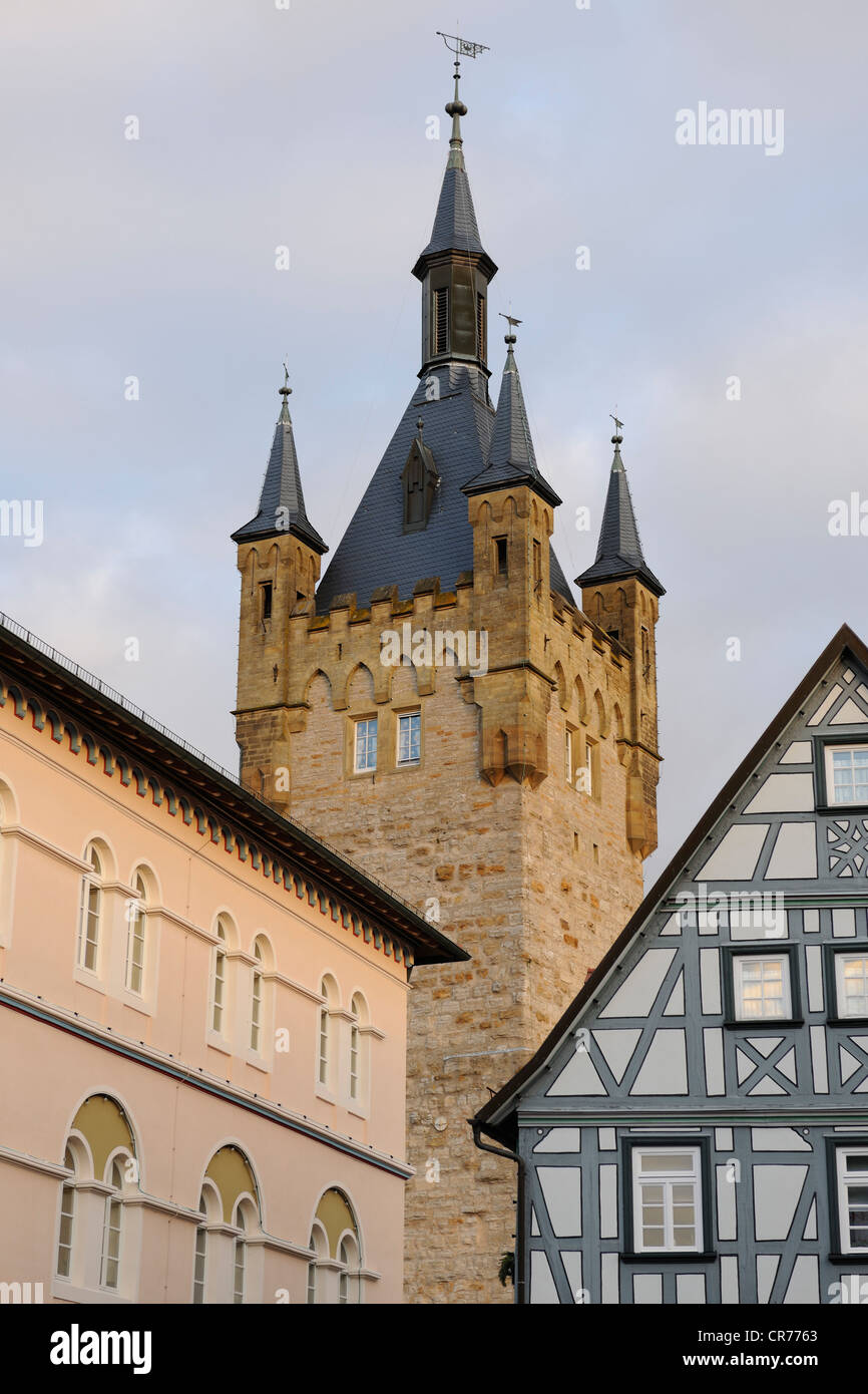 Il Blauer Turm tenere, Bad Wimpfen., Baden-Wuerttemberg, Germania, Europa Foto Stock