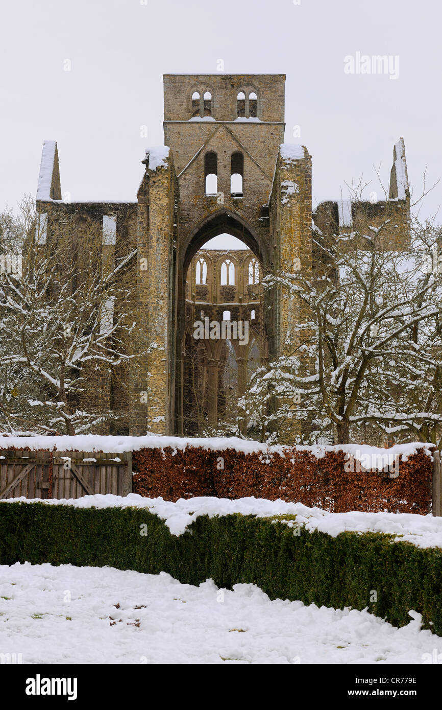 Francia, Manche, Cotentin, la rovina dei benedettini de Hambye Abbey Foto Stock