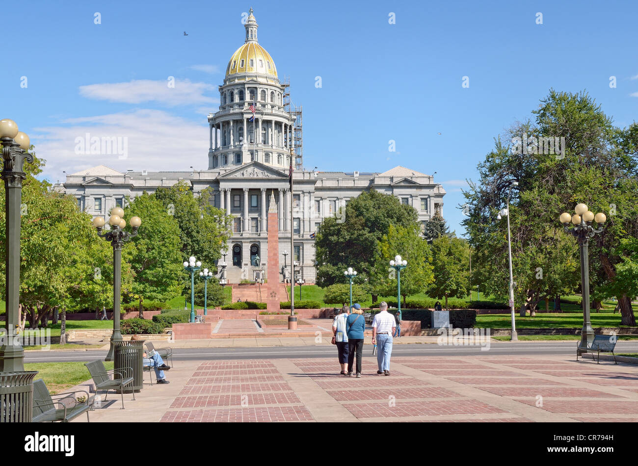 State Capitol al Civic Center Park, Denver, Colorado, STATI UNITI D'AMERICA Foto Stock