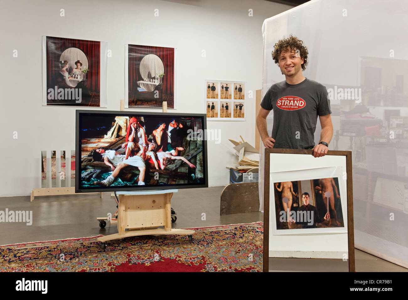 Canada Quebec, Montreal, Darling fonderia, Adad Hannah artista nel suo laboratorio Foto Stock