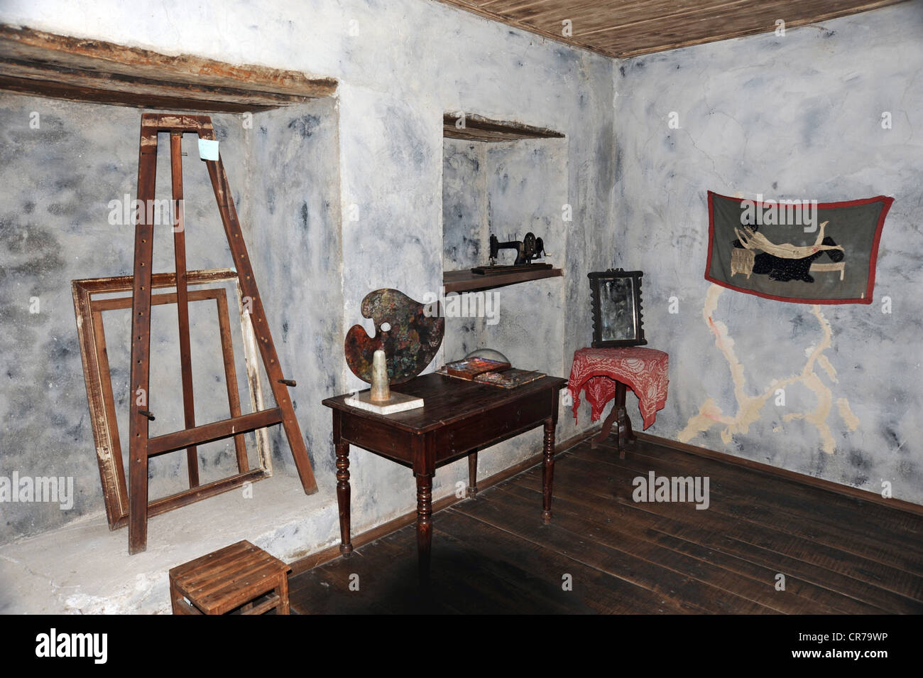 Pirosmani, Niko, 1862 - 9.4.1918, artista georgiano, (pittore), atelier di Pirosmani nella casa di sua sorella accanto al Museo Pirosmani, Mirzaani, Georgia, 2010, Foto Stock