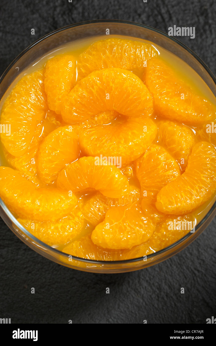 Mandarin fettine di arancia o segmenti Foto Stock