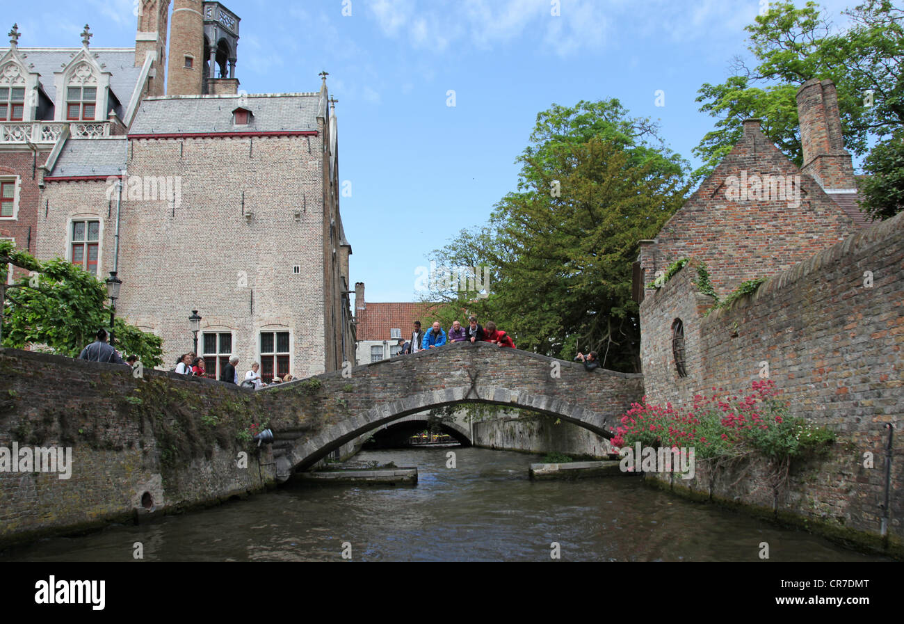 Il Belgio. Brugge. Canali Foto Stock