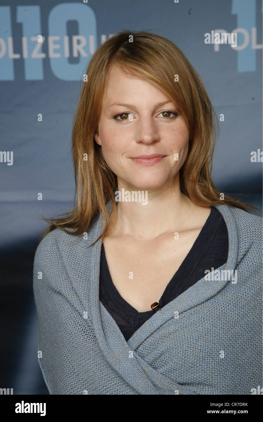 Simon, Maria, * 6.2.1976, attrice tedesca, ritratto, fotocall per l'anniversario di 40 anni della serie televisiva tedesca "Polizeiruf 110", Amburgo, Germania, 5.5.2011, Foto Stock