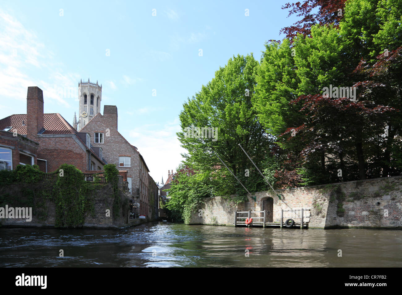 Il Belgio. Brugge. Canali Foto Stock