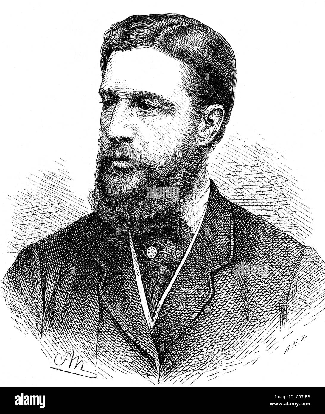 Cavendish, Spencer, 8th Duca di Devonshire, 23.7.1833 - 24.3.1908, politico britannico (Lib.), ritratto, incisione in legno di Adolf Neumann, circa 1875, Foto Stock