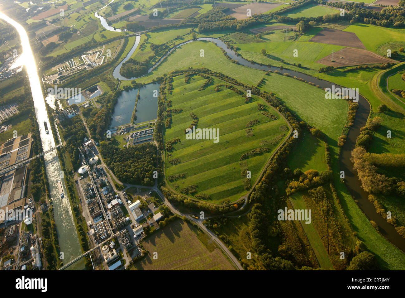 Vista aerea, Marl, la zona della Ruhr, Renania settentrionale-Vestfalia, Germania, Europa Foto Stock