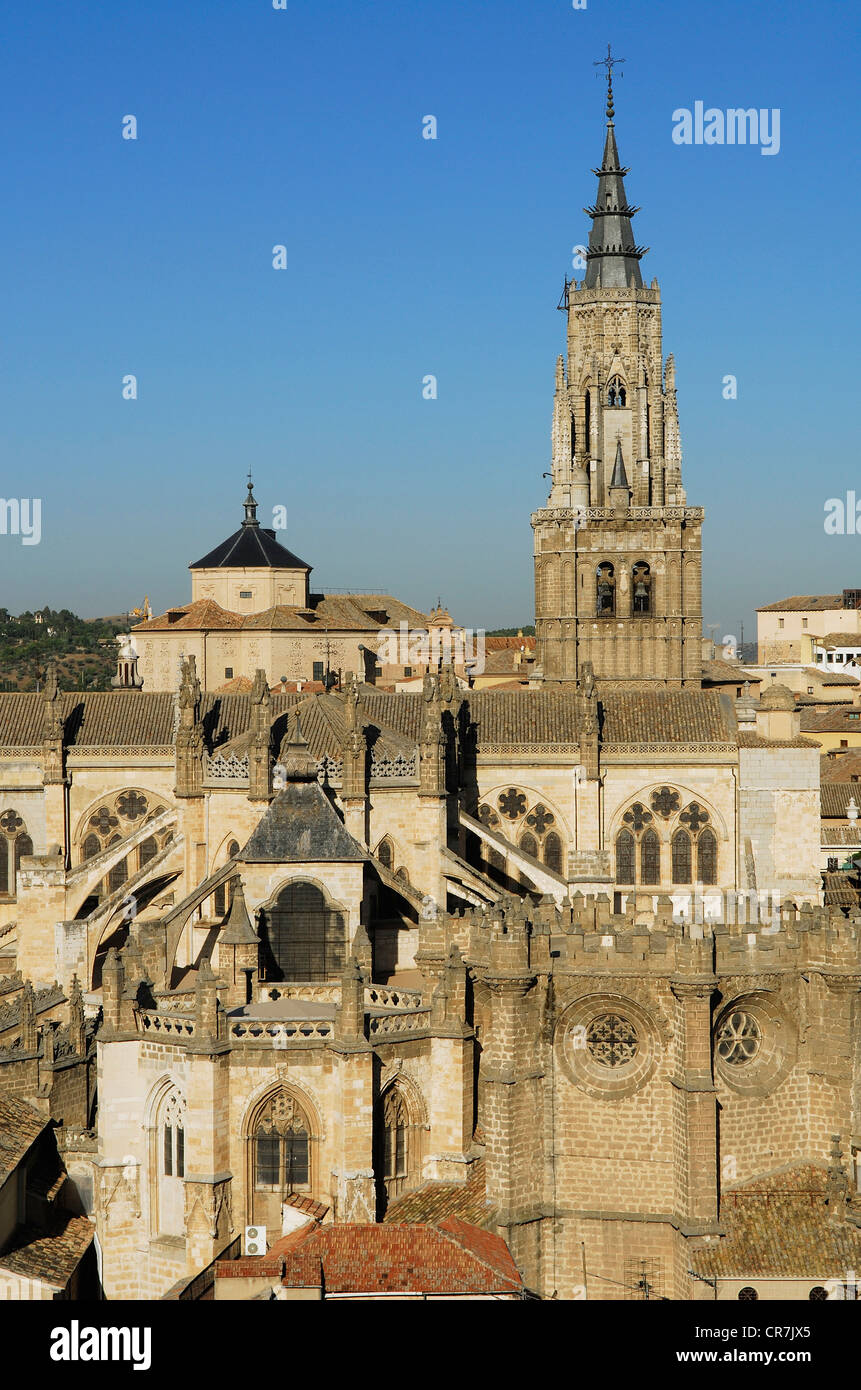 Spagna, Castilla la Mancha, Toledo, storica città patrimonio mondiale dell'UNESCO, il Primate Cattedrale di Santa Maria di Toledo (Catedral Foto Stock
