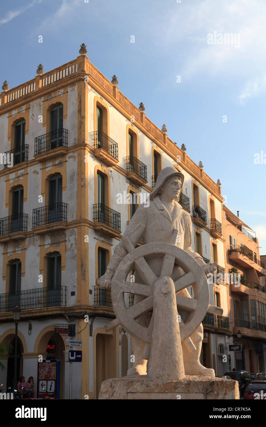Isole Baleari Spagna, Ibiza città vecchia (Dalt Vila) Foto Stock