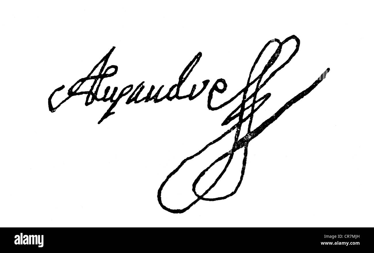 Farnese, Alessandro, 27.8.1545 - 3.12.1592, Duca di Parma e Piacenza 18.9.1586 - 3.12.1592, firma, Foto Stock