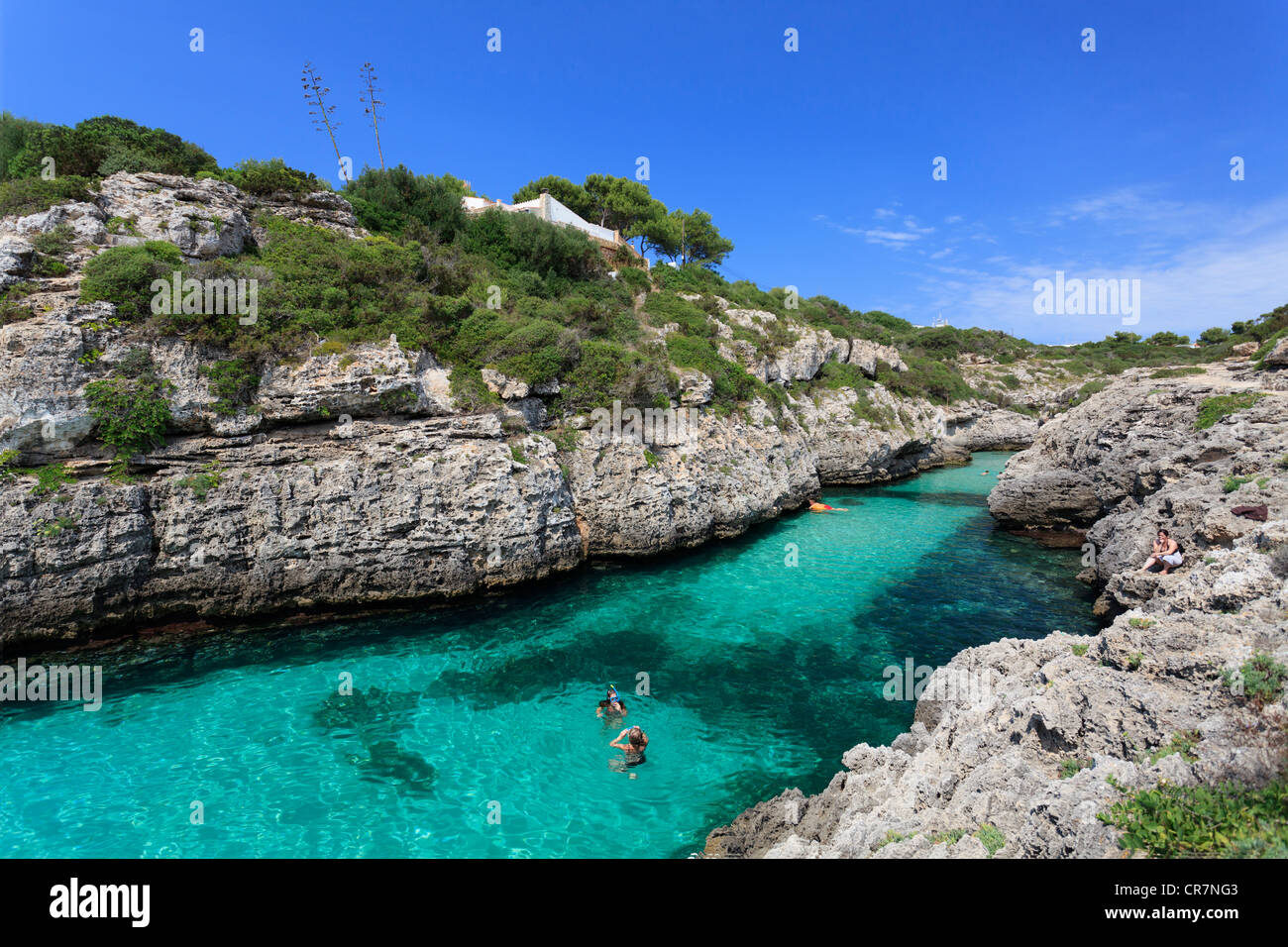 Isole Baleari Spagna, Cala en Brut beach Foto Stock
