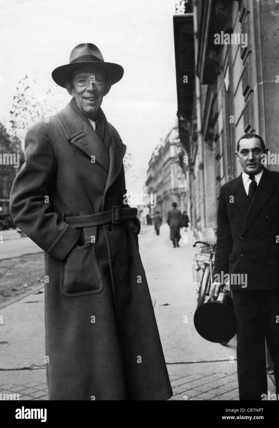 Wilhelm, 17.6.1884 - 5.6.1965, Principe di Svezia, Duca di Soedermanland, mezza lunghezza, Parigi, Francia, fine 1940s, Foto Stock