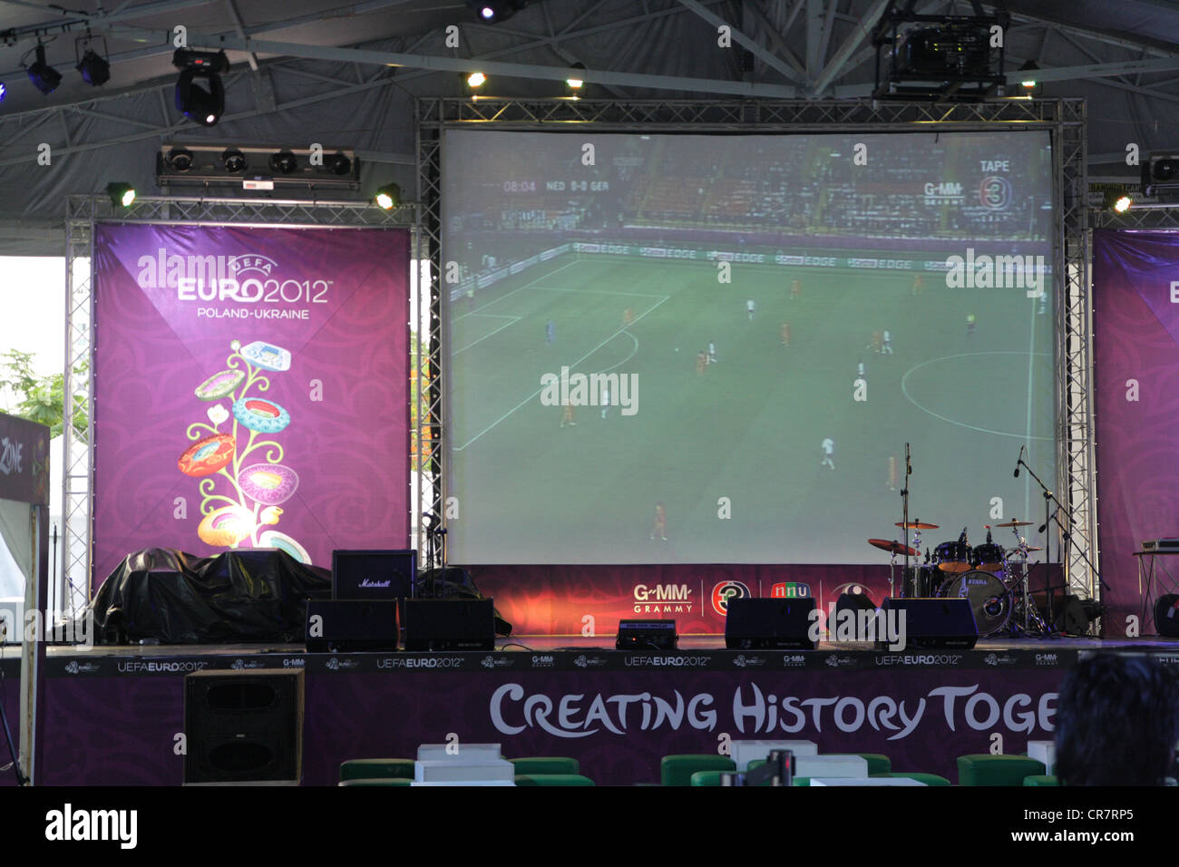 Euro 2012 Fan Zone al Siam Paragon di Bangkok Foto Stock