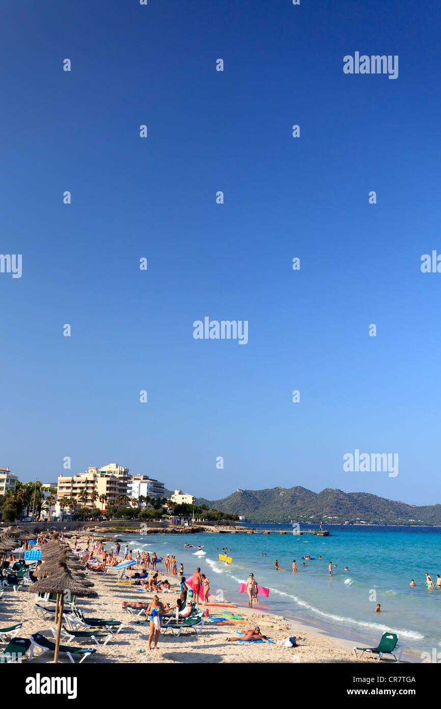 Isole Baleari Spagna Maiorca Cala Millor Beach Foto Stock