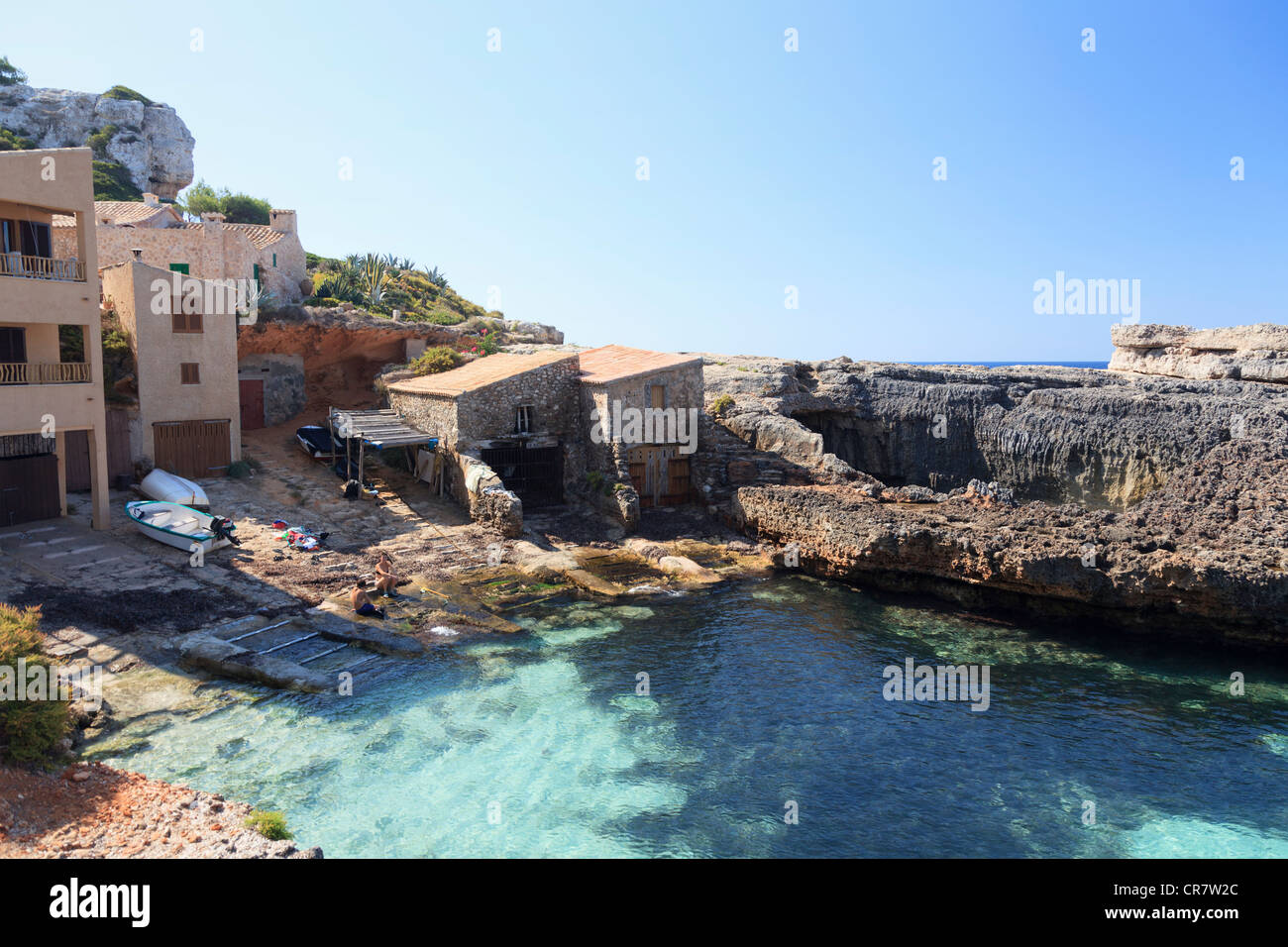 Isole Baleari Spagna Maiorca Cala S'Almonia Beach Foto Stock