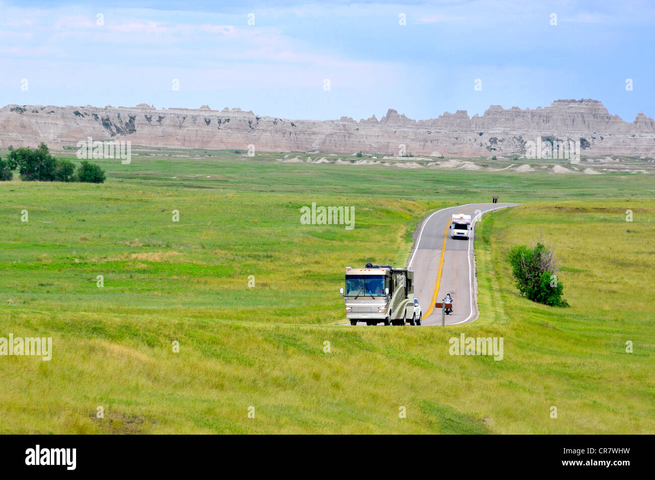 Aghi RV Highway 87 Parco nazionale Badlands Dakota del Sud Foto Stock