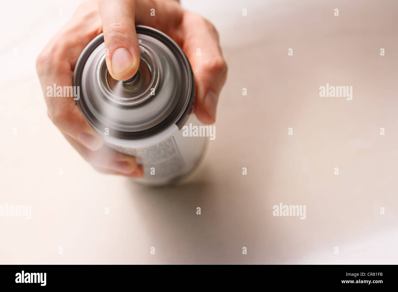 Persona la verniciatura a spruzzo Foto Stock