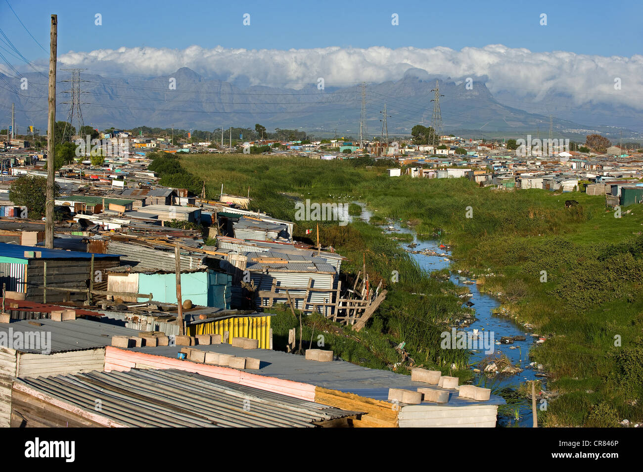 Sud Africa, Western Cape, Cape Town, la township di Kayelitsha ha una popolazione di 1.700.000 Foto Stock