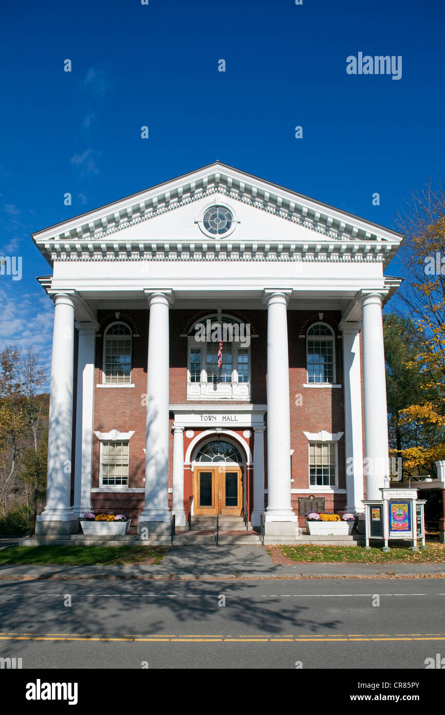 Stati Uniti, New England, Vermont, Woodstock, Municipio Foto Stock