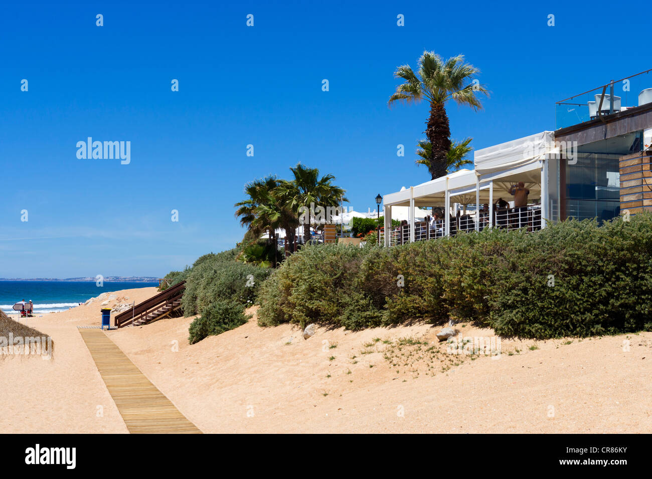 Ristorante sul mare nell'esclusiva località di Vale do Lobo, Algarve, PORTOGALLO Foto Stock