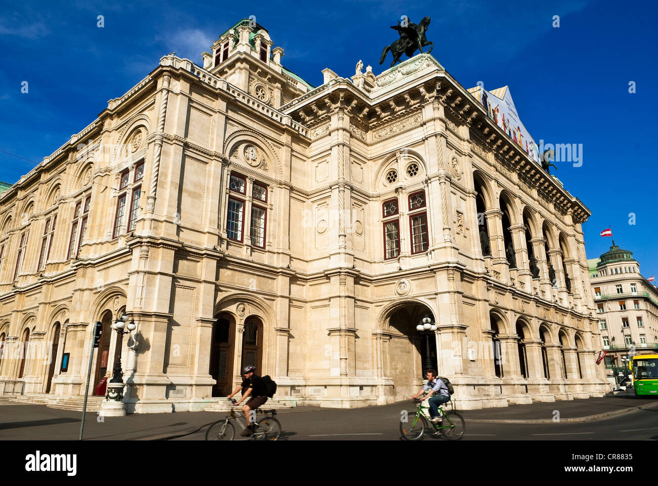 Austria, Vienna, centro storico Patrimonio Mondiale UNESCO, Wiener Staatsoper, l'Opera di Stato di Vienna, costruito tra il 1861 e il 1869 Foto Stock