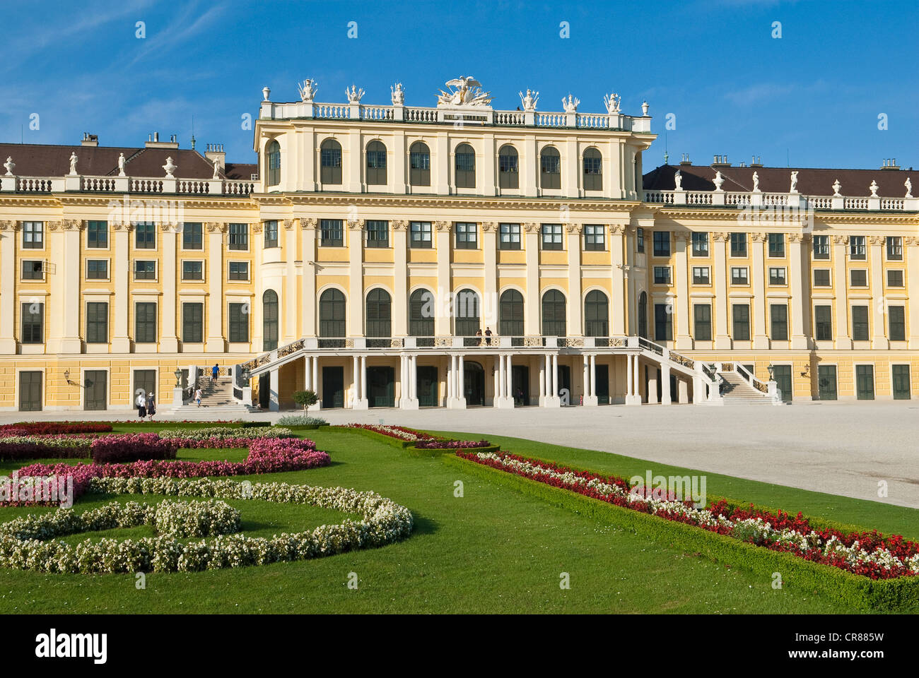 Austria, Vienna, centro storico Patrimonio Mondiale UNESCO, Schonbrunn park e castello Foto Stock