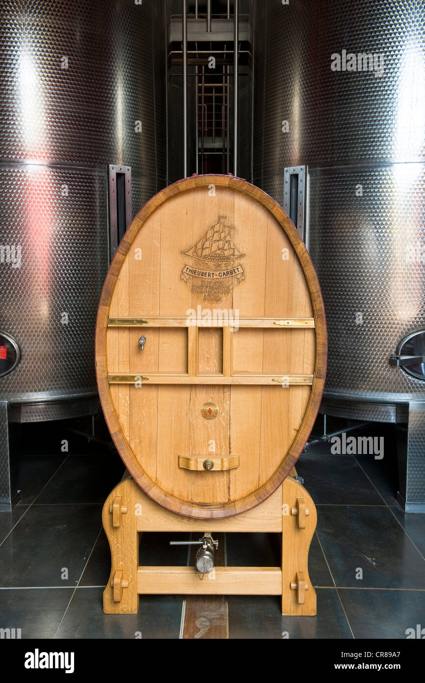 Francia, Martinica (Indie occidentali francesi), Le Carbet, distilleria Neisson, AOC Martinique Rhum, menzione obbligatoria Foto Stock