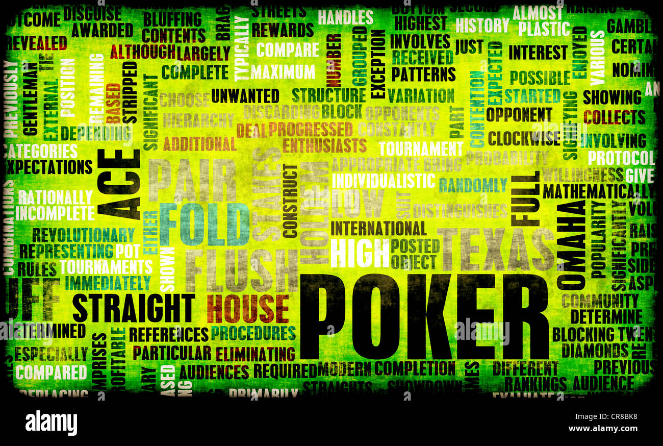 Gioco del poker Texas Hold'em regole e di concetto Foto Stock