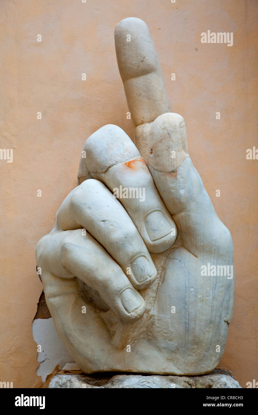 Italia Lazio Roma centro storico Patrimonio Mondiale UNESCO, Piazza del Campidoglio piazza), Capitol Museum, Foto Stock